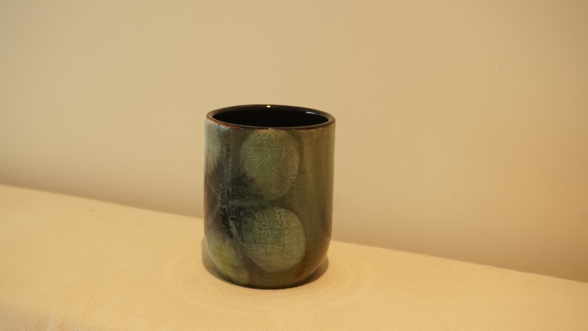 Explored glaze combos (Mayco EL119 Burnished Steel, PC602 White Cascade, EL129 Slate, +2?) · Wheel-thrown Set — Ceramic work by RuiXuan Xu — Club
