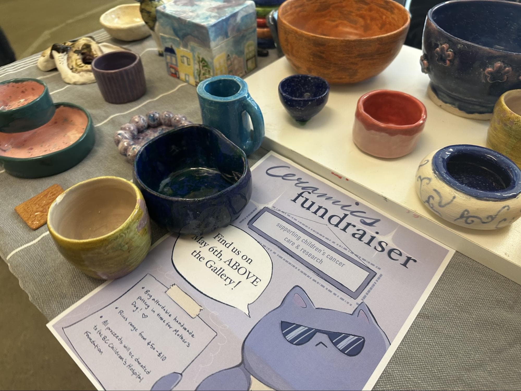 Clubs Day, works in progress & BCCHF Fundraiser — Ceramic work by RuiXuan Xu — Club