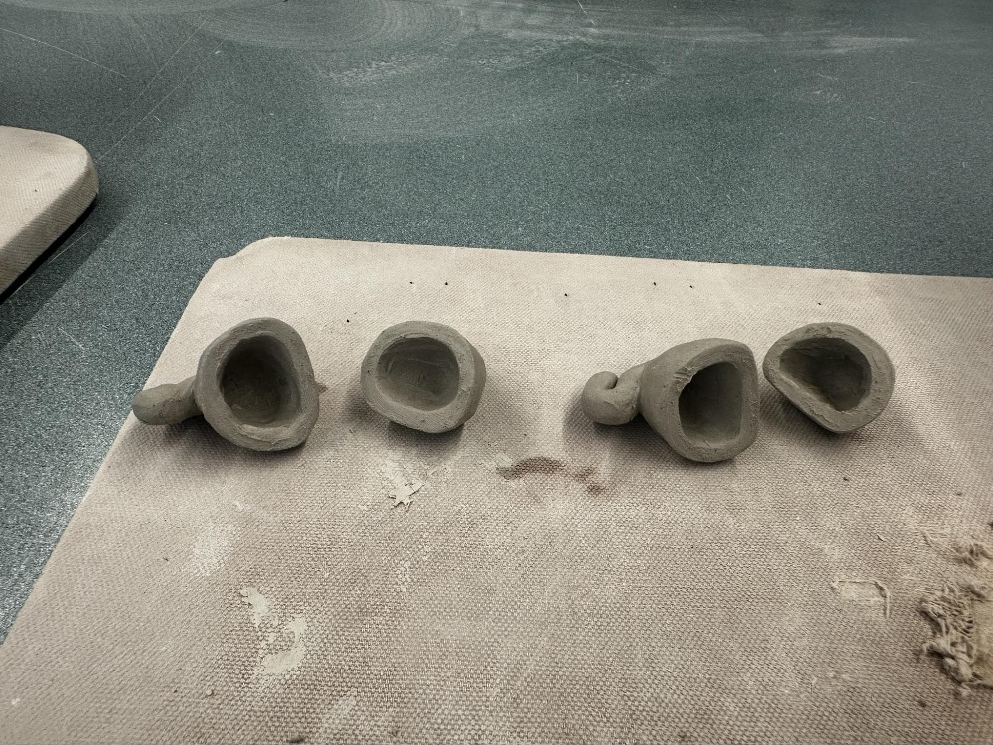 Twin Swans · from sketch to final · Handbuilt (L212) · Underglaze details (Spectrum) — Ceramic work by RuiXuan Xu — School