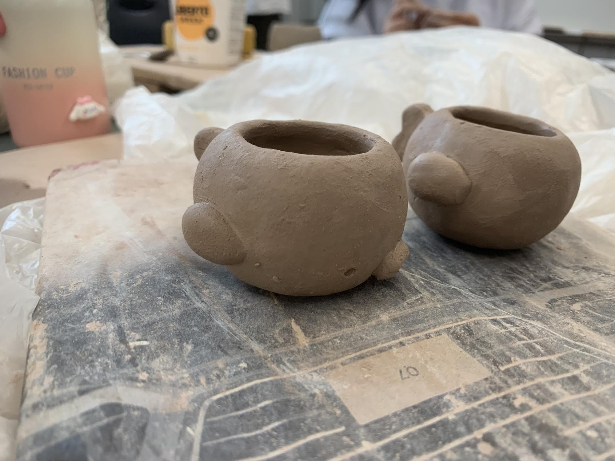 Fishy Pinch Pots · Spectrum underglazes — Ceramic work by RuiXuan Xu — School